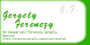 gergely ferenczy business card